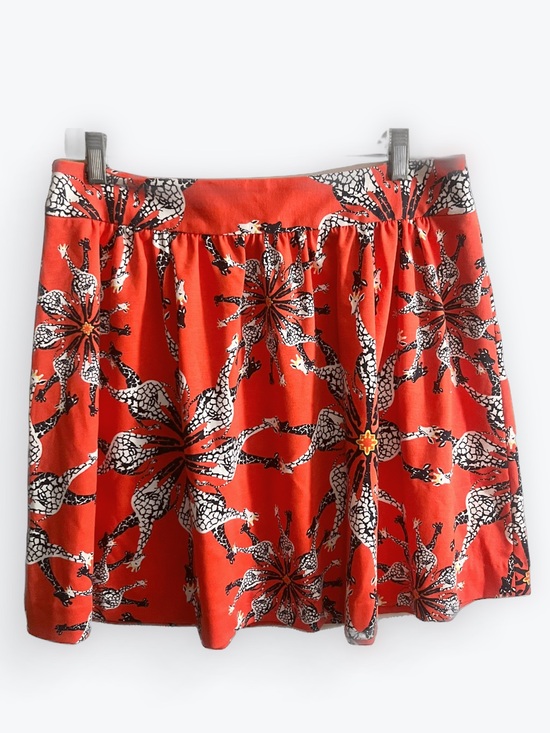crown & ivy Dresses & Skirts - Women's Orange Floral Print Skirt Size 12 A-Line